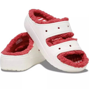 CROCS Men’s sizes Cozy Fuzzy Sandals NWT